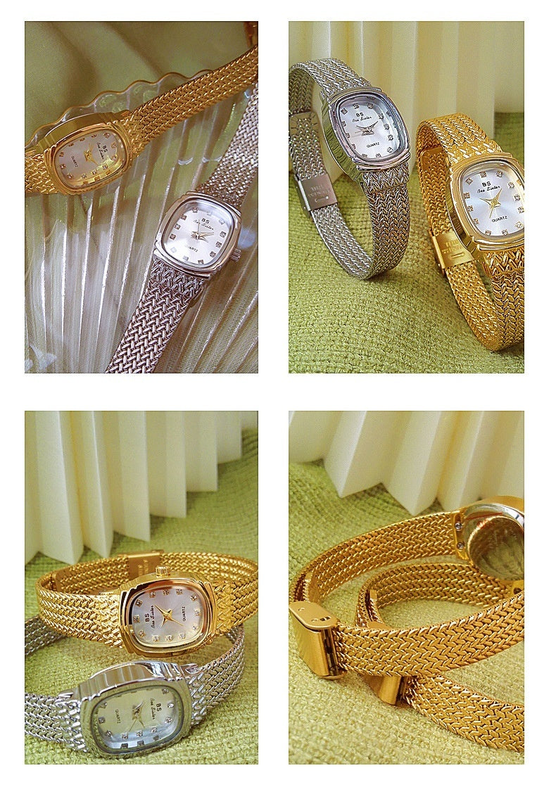 Light Luxury INS Wheat Table Simple Temperament Small Golden Watch