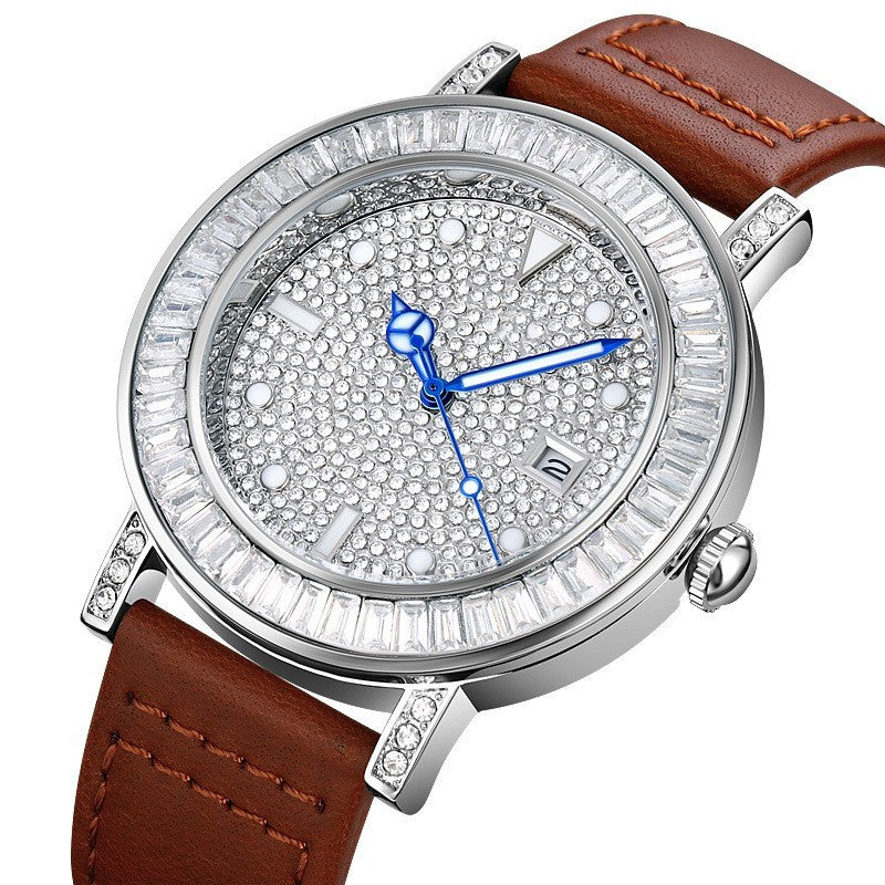 Special Interest Light Luxury Women's Watch Round Diamond Quartz