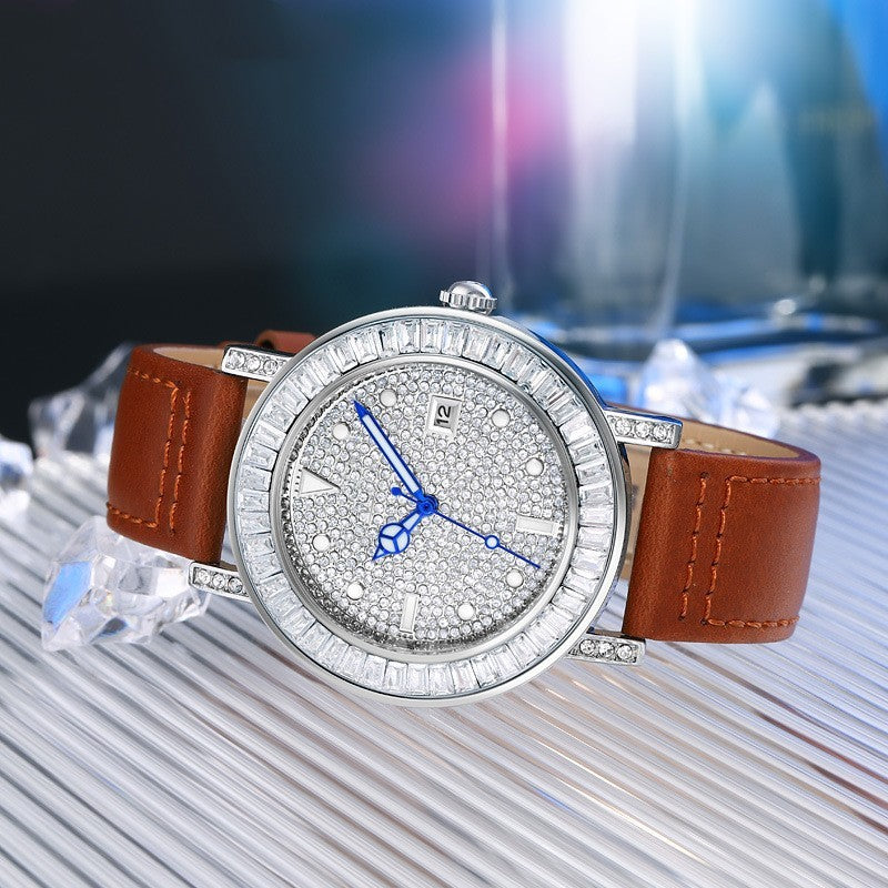 Special Interest Light Luxury Women's Watch Round Diamond Quartz